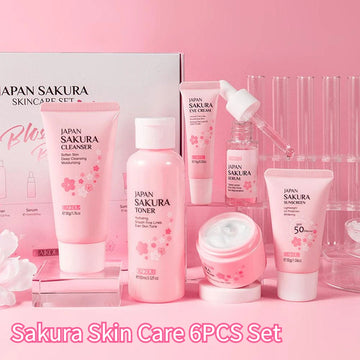 6pcs Sakura Skin Care Set – Cream, Serum, Toner & More