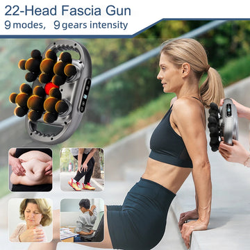 22-Head Fascia Massage Gun – Full Body Pain Relief Tool